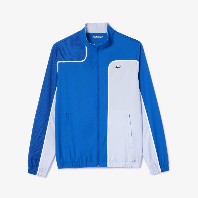 Men's Lacoste Colorblock Tennis Tracksuits Blue Light Blue | KQP684210