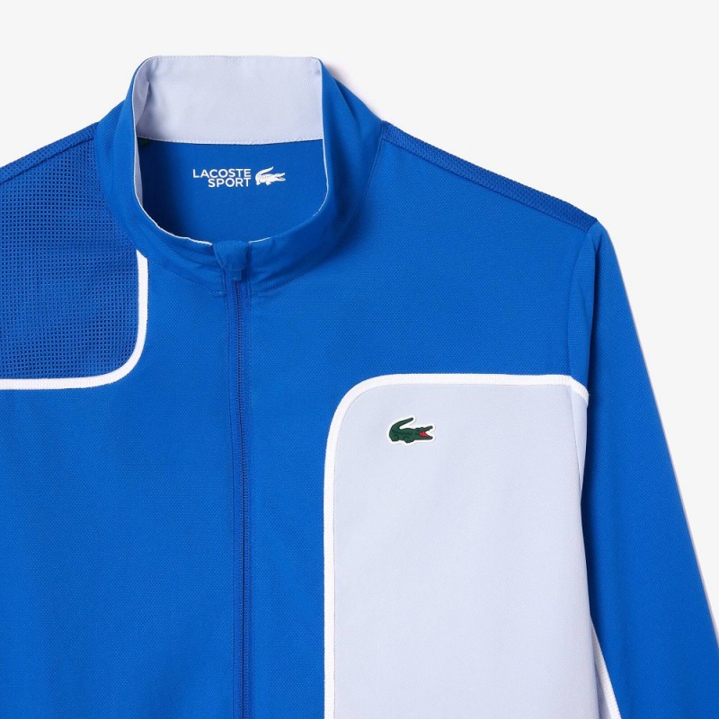 Men's Lacoste Colorblock Tennis Tracksuits Blue Light Blue | KQP684210