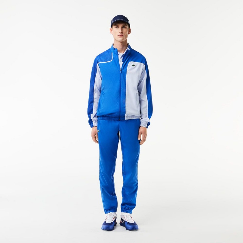 Men's Lacoste Colorblock Tennis Tracksuits Blue Light Blue | KQP684210