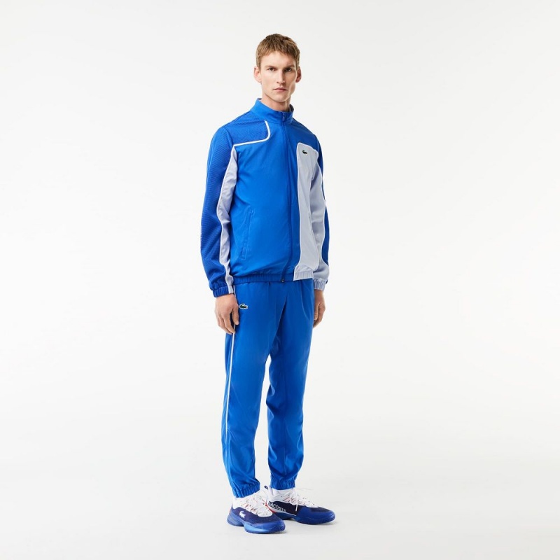 Men\'s Lacoste Colorblock Tennis Tracksuits Blue Light Blue | KQP684210