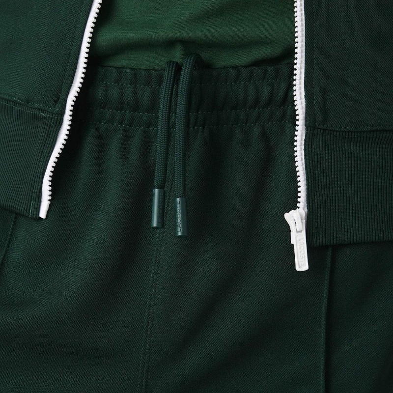 Men's Lacoste Contrast Bands Sweatpants Forest green | UXK048716