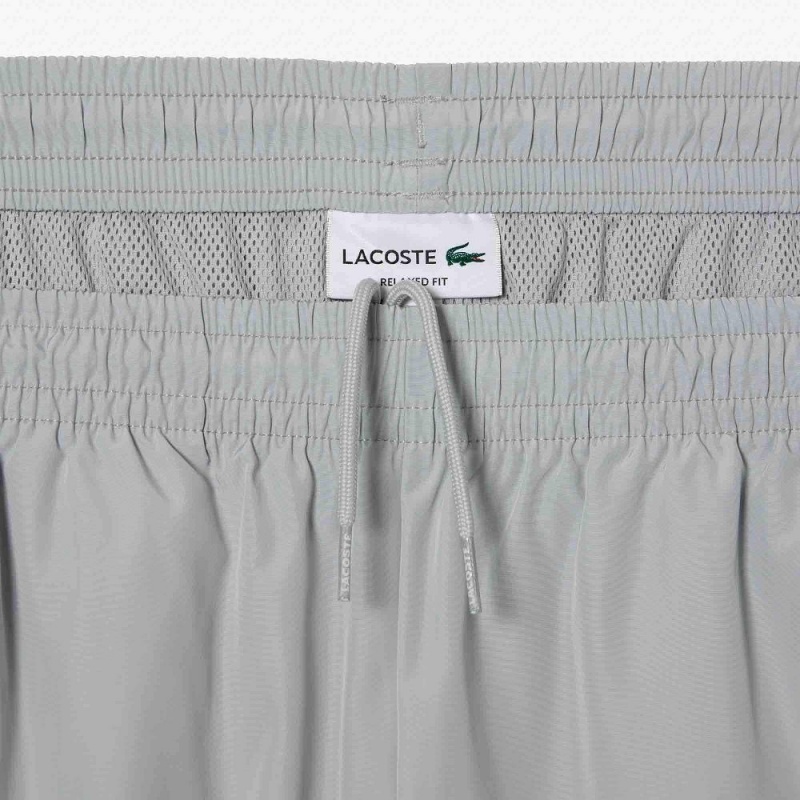 Men's Lacoste Contrast Details Relaxed Fit Sweatpants Grey White | KUG706514