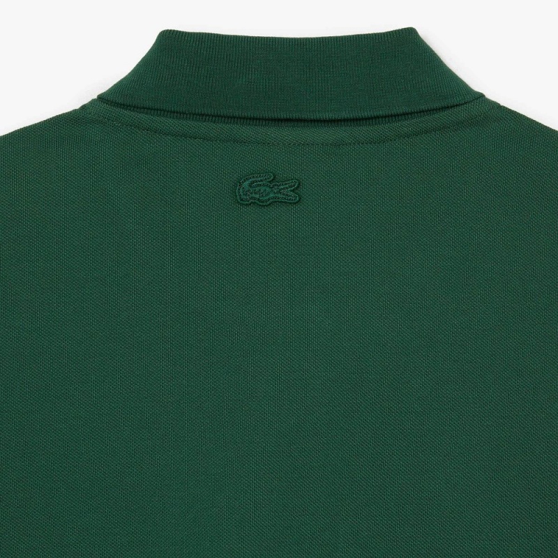 Men's Lacoste Contrast Placket And Crocodile Badge Polo Shirts Pine green | VER452716