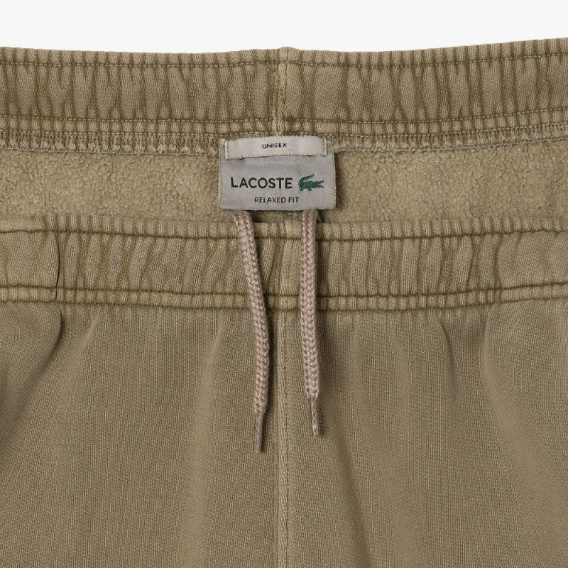 Men's Lacoste Cotton Fleece Joggers Khaki Green | IRQ510346