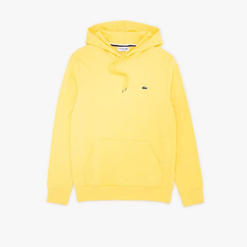 Men\'s Lacoste Cotton Jersey Hooded T-Shirt Pastel yellow | WBS139546