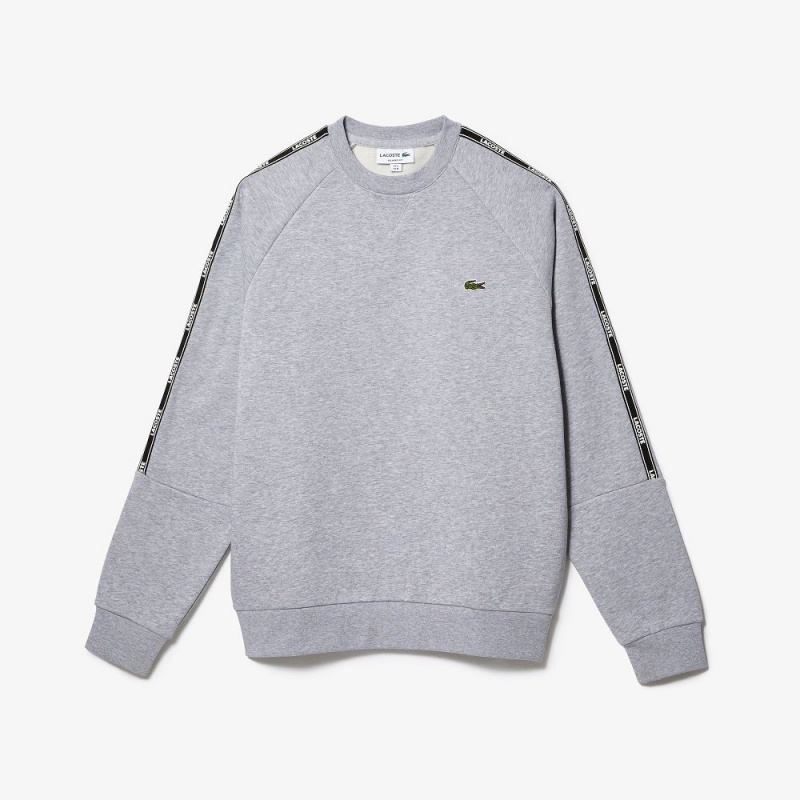 Men\'s Lacoste Cotton Sweatshirt Grey Chine | IYL769341