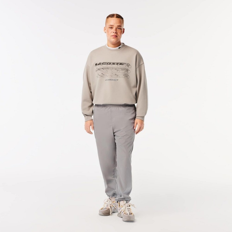 Men's Lacoste GPS Coordinates Joggers Grey | PIO038924