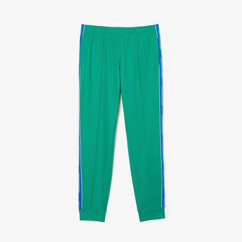 Men's Lacoste Heritage Contrast Bands Joggers Green | HVZ872145