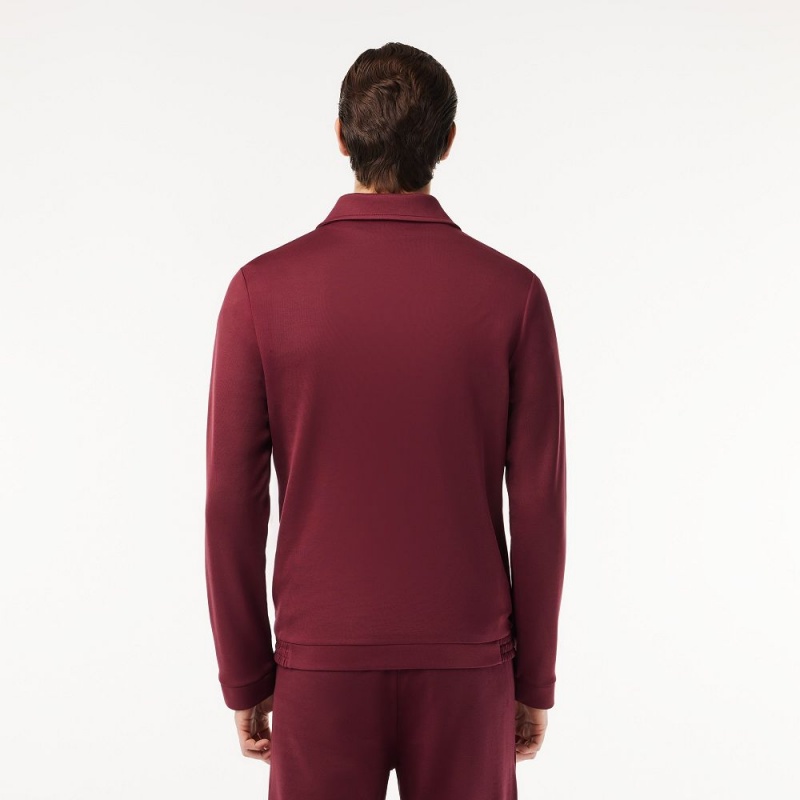 Men's Lacoste Heritage Inspired Paris Interlock Sweatshirt Bordeaux | THB362419