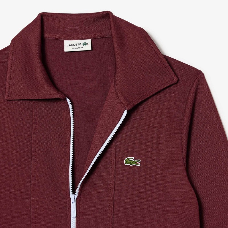 Men's Lacoste Heritage Inspired Paris Interlock Sweatshirt Bordeaux | THB362419