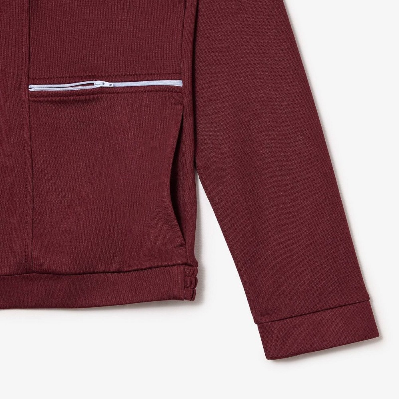 Men's Lacoste Heritage Inspired Paris Interlock Sweatshirt Bordeaux | THB362419