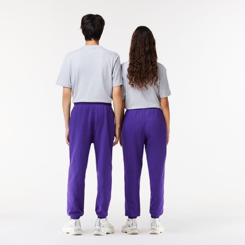 Men's Lacoste Iconic Print Sweatpants Acai Purple | TRP235167