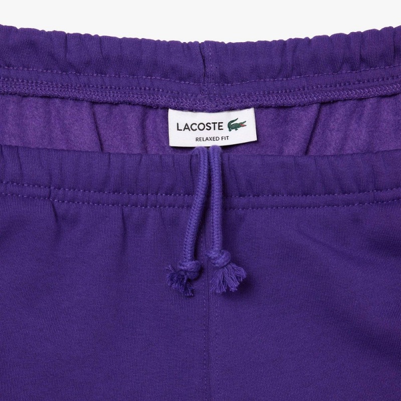 Men's Lacoste Iconic Print Sweatpants Acai Purple | TRP235167