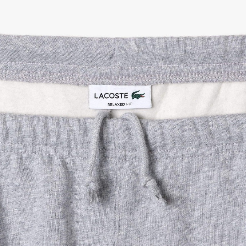 Men's Lacoste Iconic Print Sweatpants Grey Chine | PUE293158