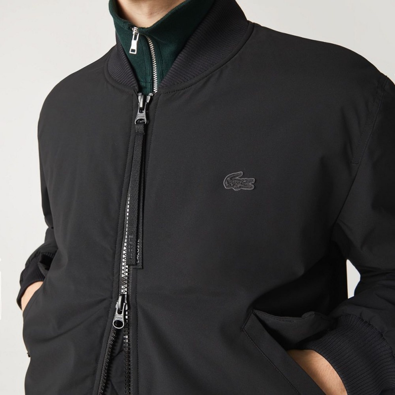 Men's Lacoste Insulated Padded Bomber Jackets Black | MZV271034