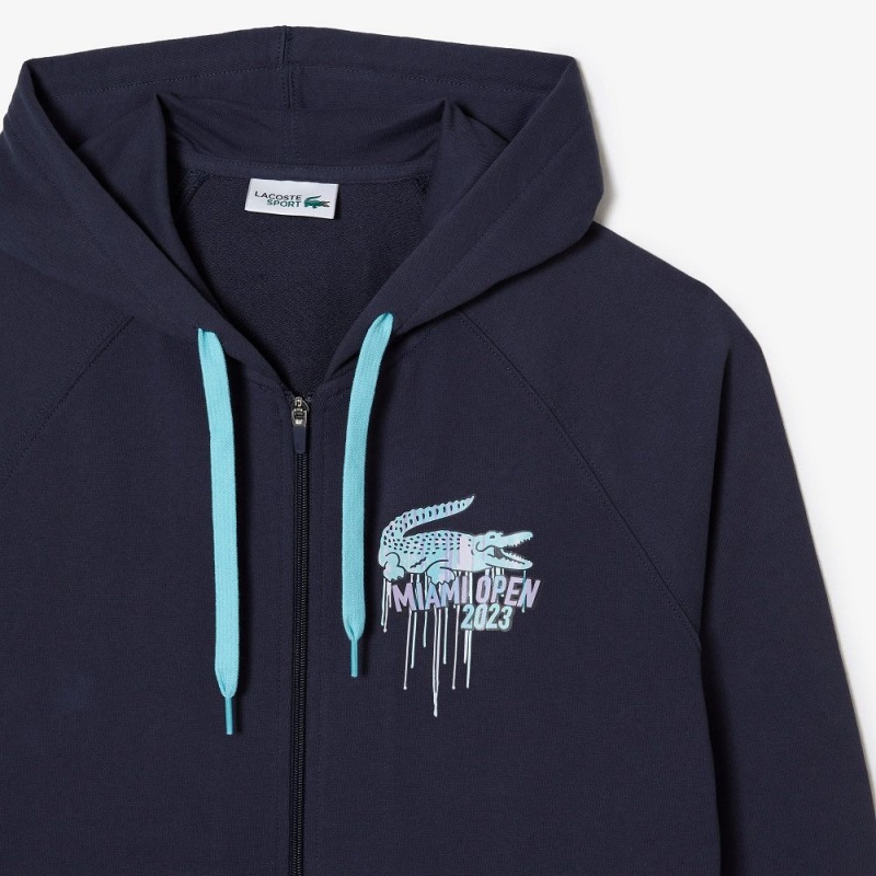 Men's Lacoste Lacoste Sport Miami Open Edition Hoodie Blue | NYU308415