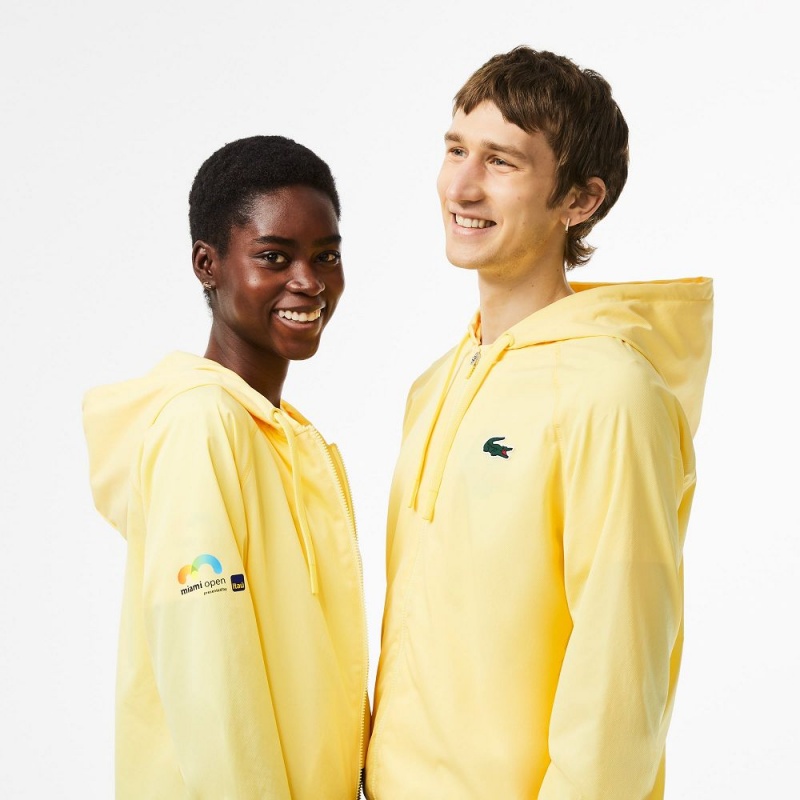 Men's Lacoste Lacoste Sport Miami Open Edition Jackets Pastel yellow | GEI620159