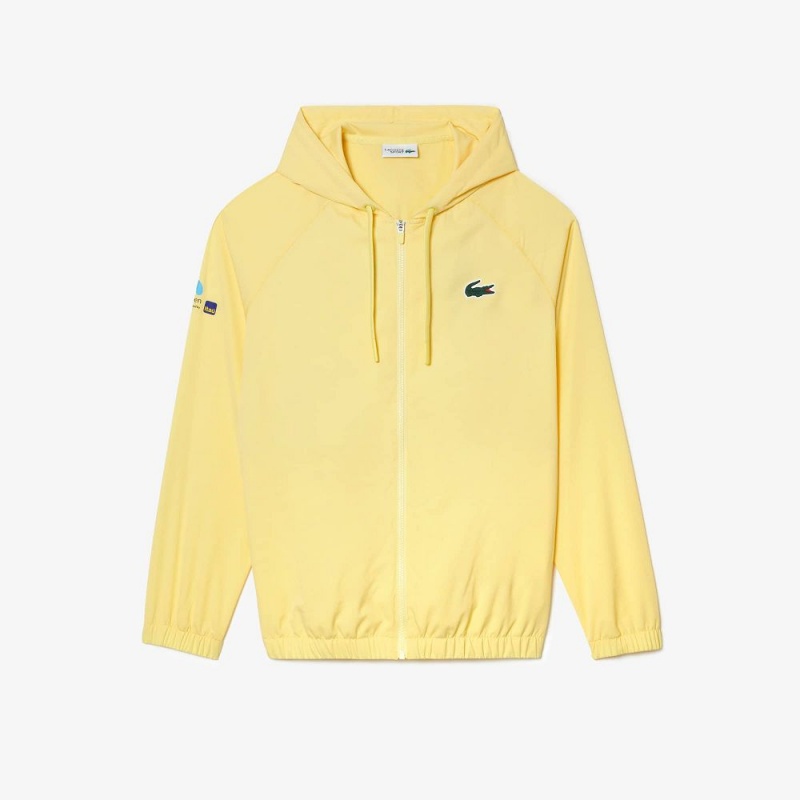 Men's Lacoste Lacoste Sport Miami Open Edition Jackets Pastel yellow | GEI620159