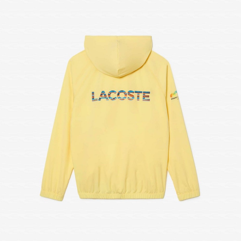 Men's Lacoste Lacoste Sport Miami Open Edition Jackets Pastel yellow | GEI620159