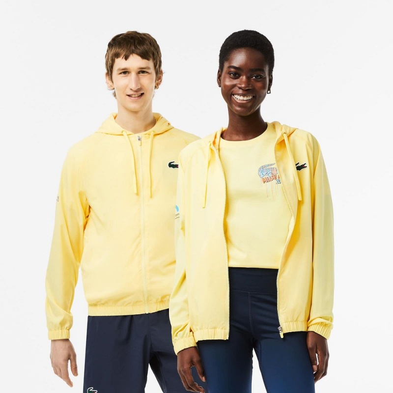 Men\'s Lacoste Lacoste Sport Miami Open Edition Jackets Pastel yellow | GEI620159