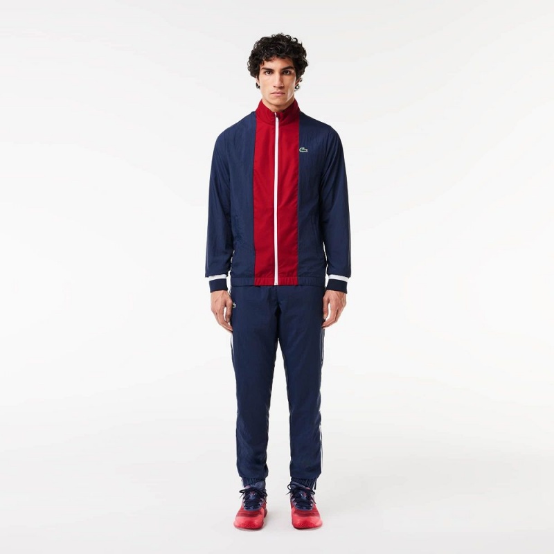 Men\'s Lacoste Lacoste Sport x Daniil Medvedev Tracksuits Navy Blue Bordeaux White | PHA798316