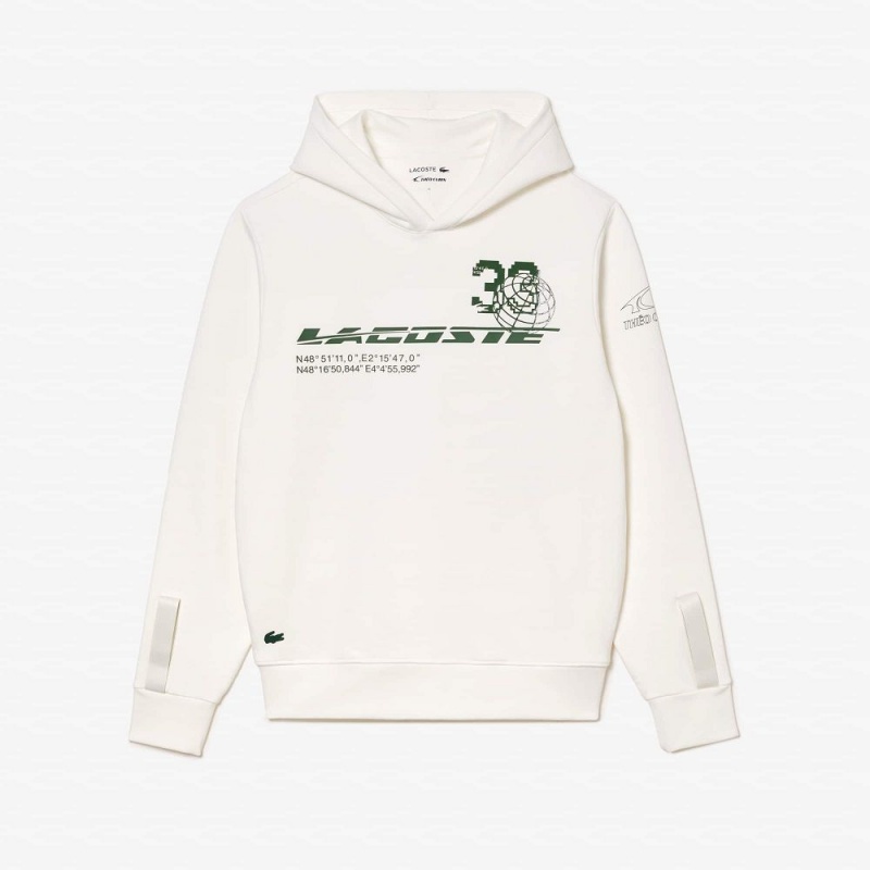 Men's Lacoste Lacoste Sport x Théo Curin Cotton Sweatshirt White | VLJ810796