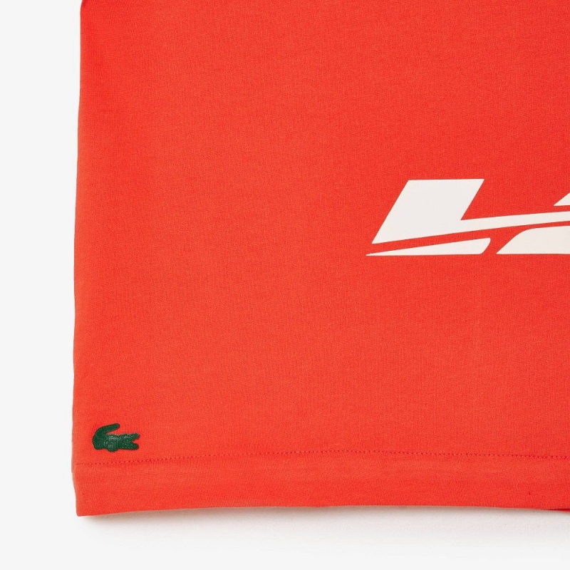 Men's Lacoste Lacoste Sport x Théo Curin Jersey T-Shirt Orange | MXS518207