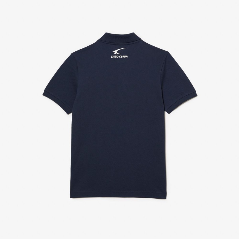 Men's Lacoste Lacoste Sport x Théo Curin Piqué Polo Shirts Blue | CGZ245910