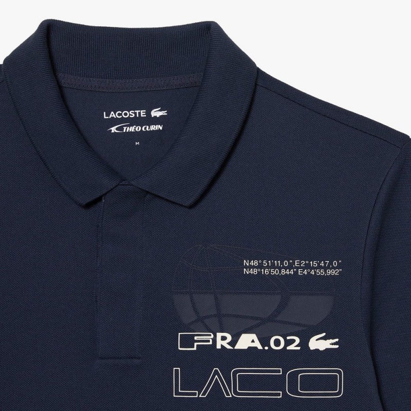 Men's Lacoste Lacoste Sport x Théo Curin Piqué Polo Shirts Blue | CGZ245910