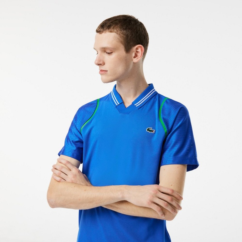 Men's Lacoste Lacoste Tennis x Daniil Medvedev Polo Shirts Kingdom Blue | OHN368241