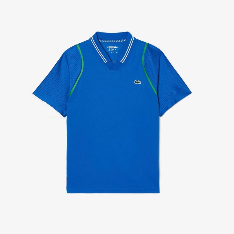 Men's Lacoste Lacoste Tennis x Daniil Medvedev Polo Shirts Kingdom Blue | OHN368241