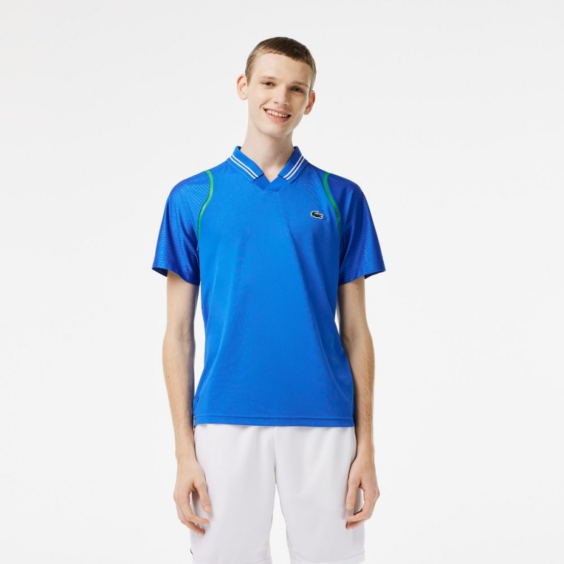 Men\'s Lacoste Lacoste Tennis x Daniil Medvedev Polo Shirts Kingdom Blue | OHN368241