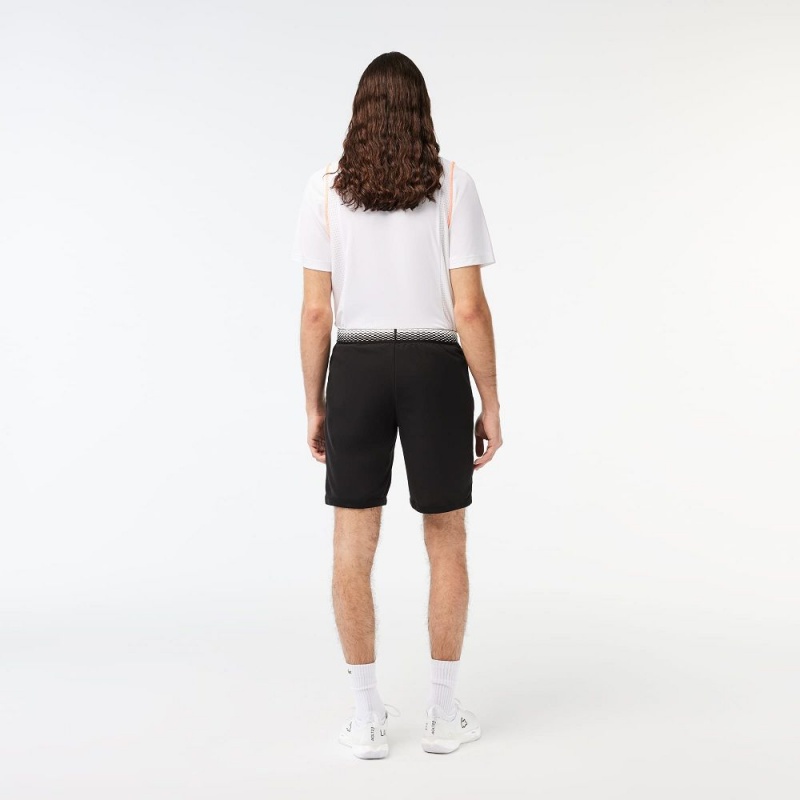 Men's Lacoste Lacoste Tennis x Daniil Medvedev Mesh Shorts Black | JSF701945