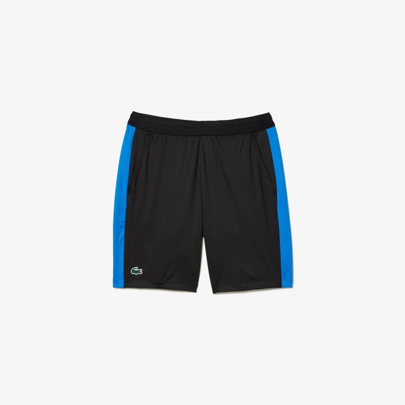 Men's Lacoste Lacoste Tennis x Daniil Medvedev Regular Fit Shorts Black Blue | EFX738254