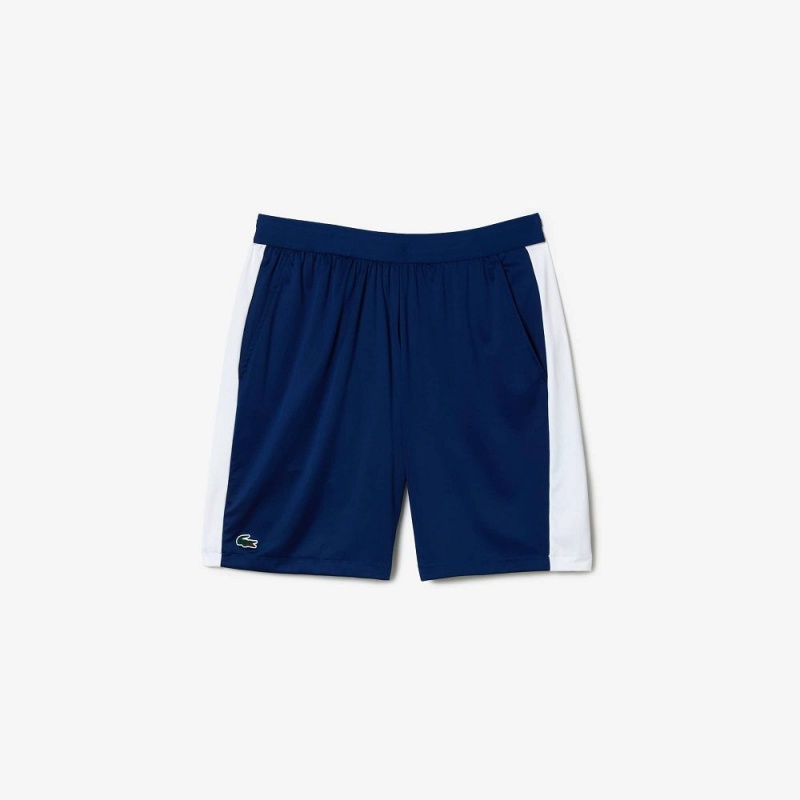 Men's Lacoste Lacoste Tennis x Daniil Medvedev Regular Fit Shorts Navy Blue White | NAU085931