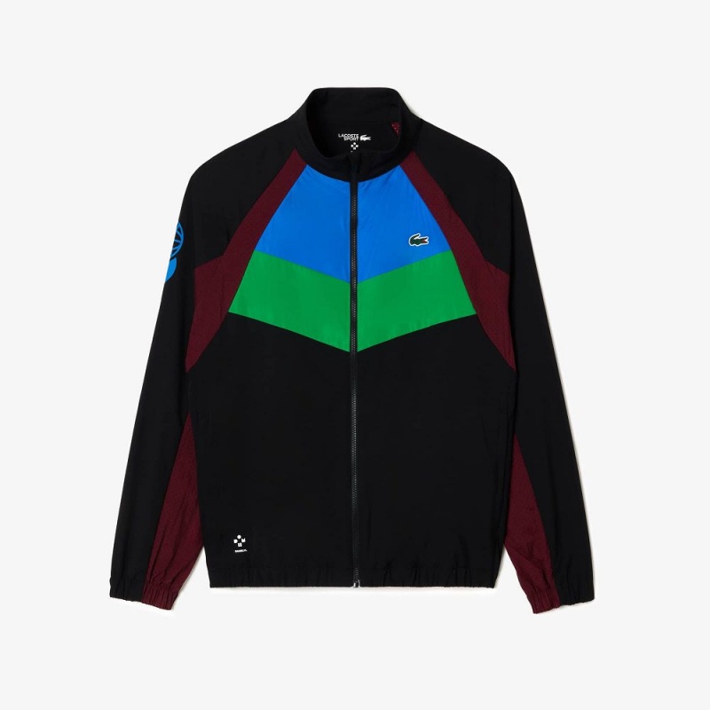 Men's Lacoste Lacoste Tennis x Daniil Medvedev Tracksuits Black Blue Green Bordeaux Black | WSR804139