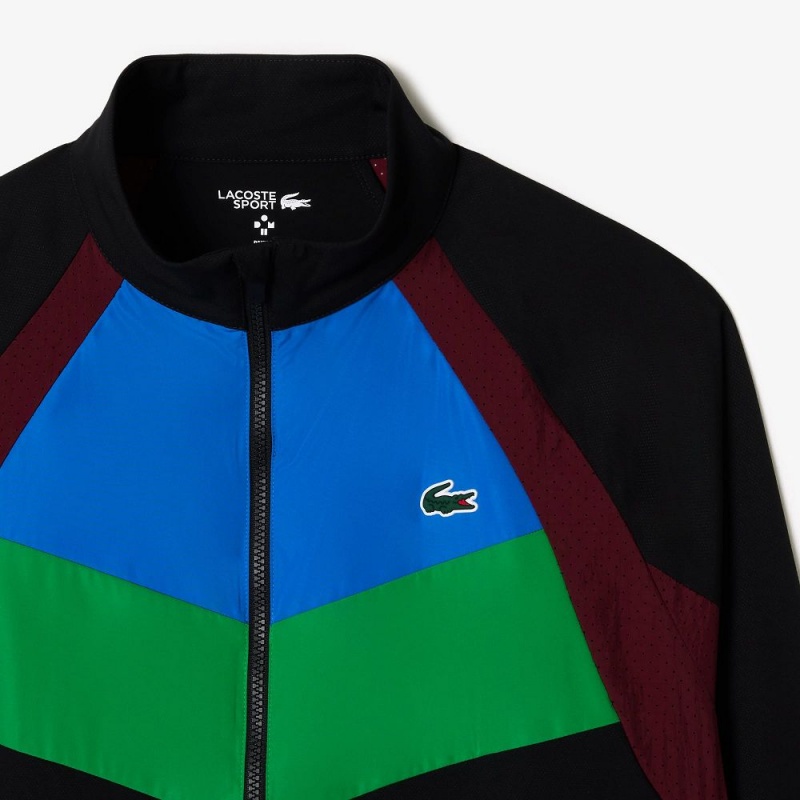 Men's Lacoste Lacoste Tennis x Daniil Medvedev Tracksuits Black Blue Green Bordeaux Black | WSR804139