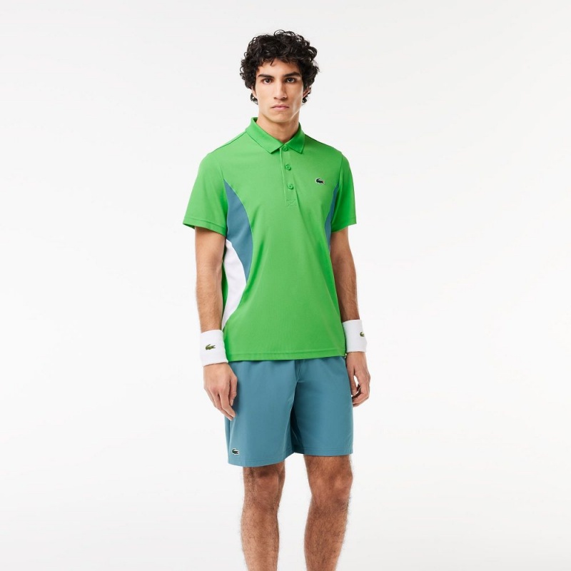 Men's Lacoste Lacoste Tennis x Novak Djokovic Fan Version Polo Shirts Sorrel green | SMB274689