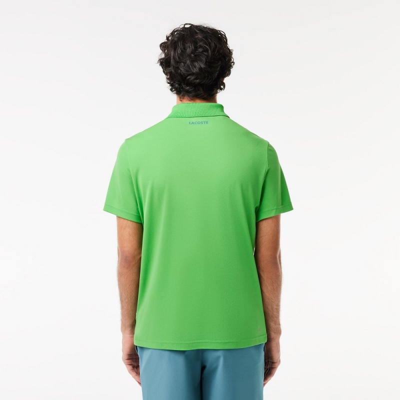 Men's Lacoste Lacoste Tennis x Novak Djokovic Fan Version Polo Shirts Sorrel green | SMB274689