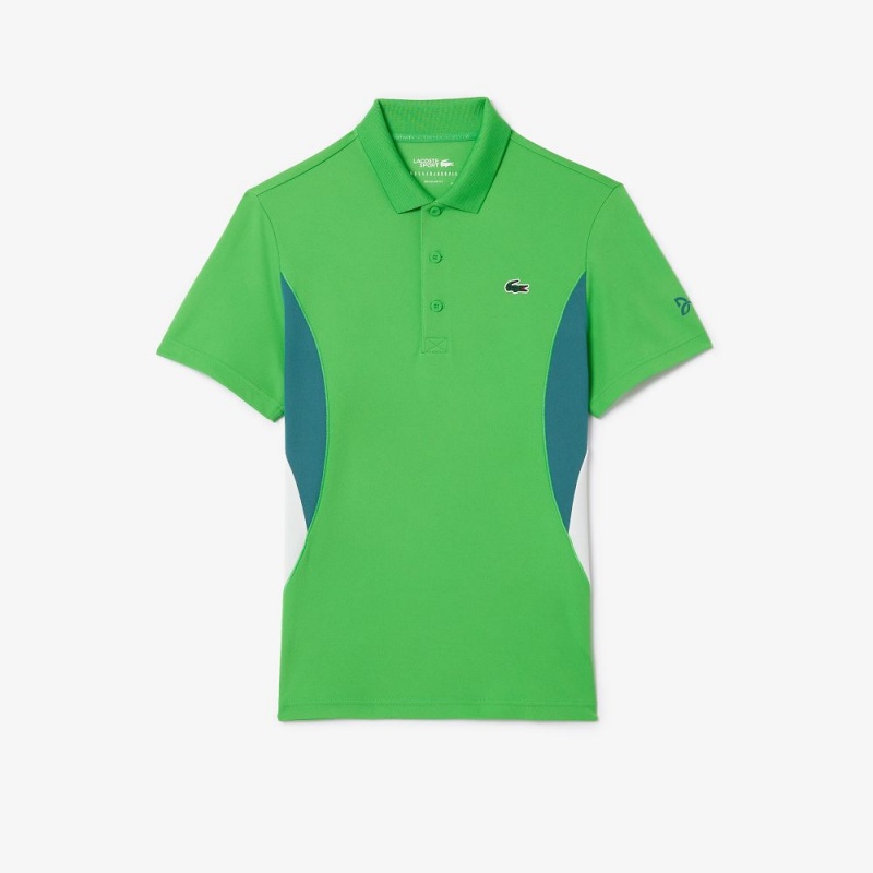 Men's Lacoste Lacoste Tennis x Novak Djokovic Fan Version Polo Shirts Sorrel green | SMB274689