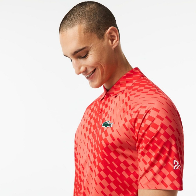 Men's Lacoste Lacoste Tennis x Novak Djokovic Player Version Polo Shirts Red Orange | ETZ721835