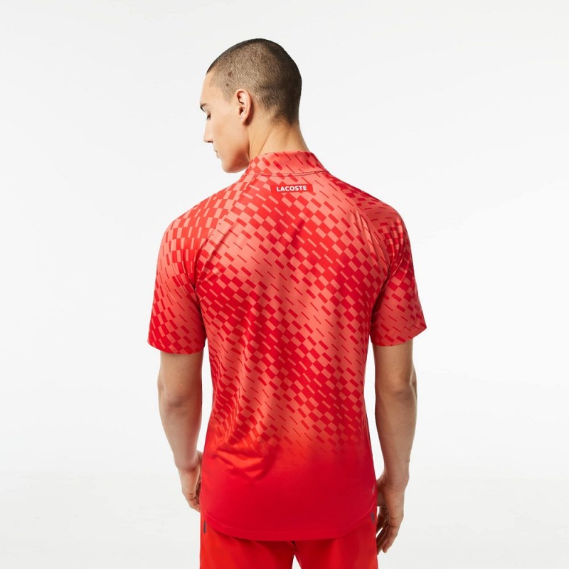 Men's Lacoste Lacoste Tennis x Novak Djokovic Player Version Polo Shirts Red Orange | ETZ721835