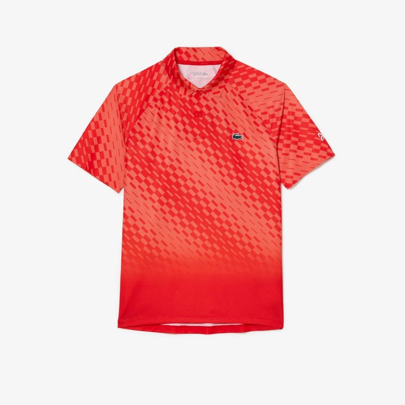 Men's Lacoste Lacoste Tennis x Novak Djokovic Player Version Polo Shirts Red Orange | ETZ721835