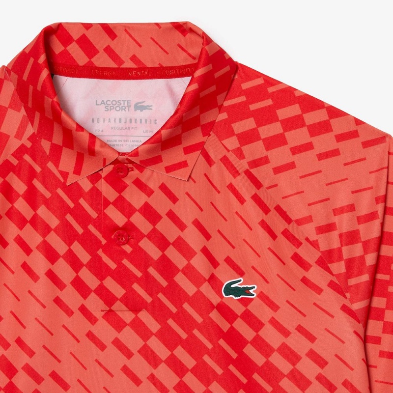 Men's Lacoste Lacoste Tennis x Novak Djokovic Player Version Polo Shirts Red Orange | ETZ721835