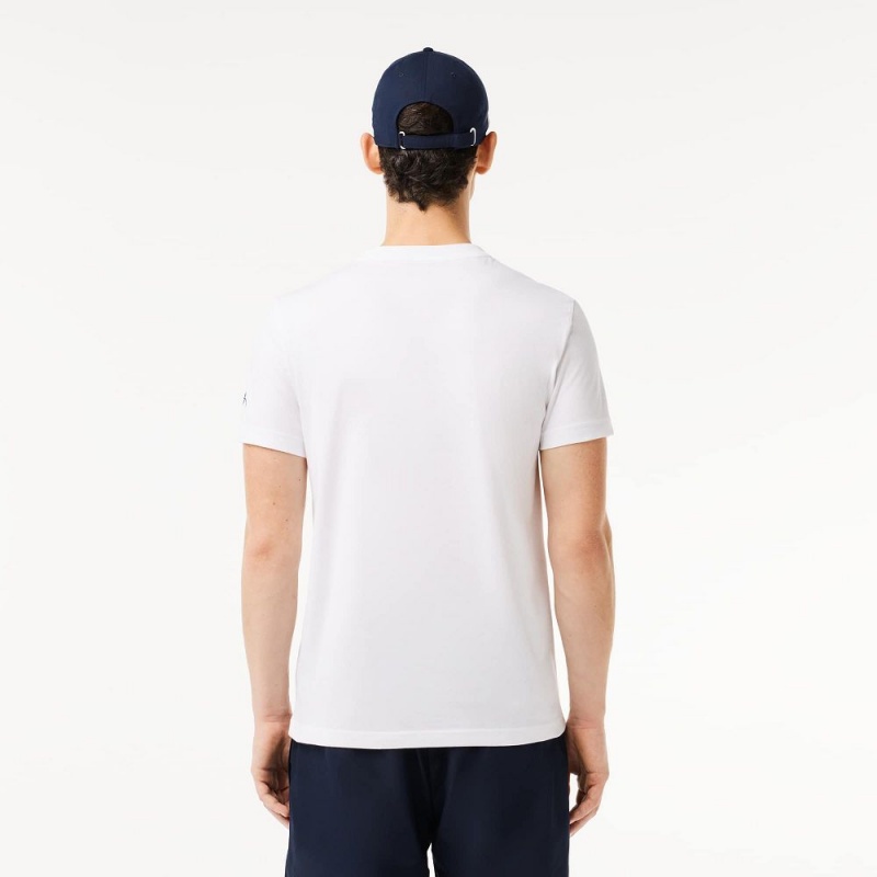 Men's Lacoste Lacoste Tennis x Novak Djokovic Cap Set T-Shirt White | PZA431978