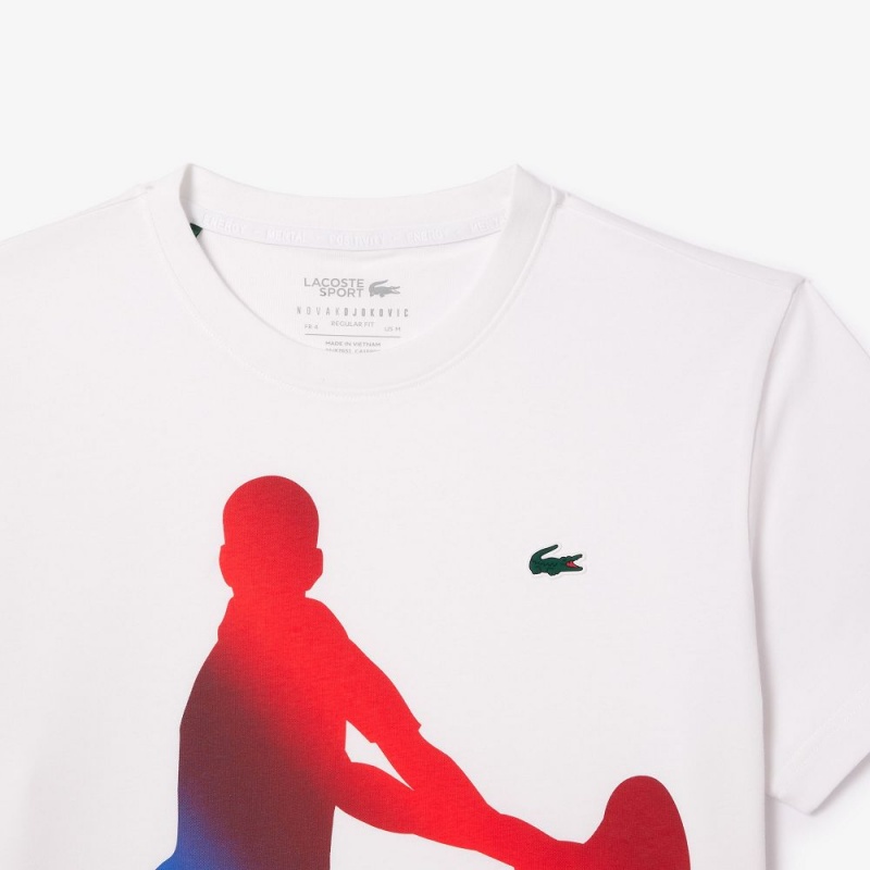 Men's Lacoste Lacoste Tennis x Novak Djokovic Cap Set T-Shirt White | PZA431978