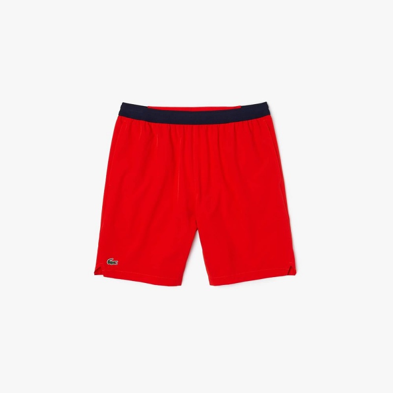 Men's Lacoste Lacoste Tennis x Novak Djokovic Shorts Red | NBI740592