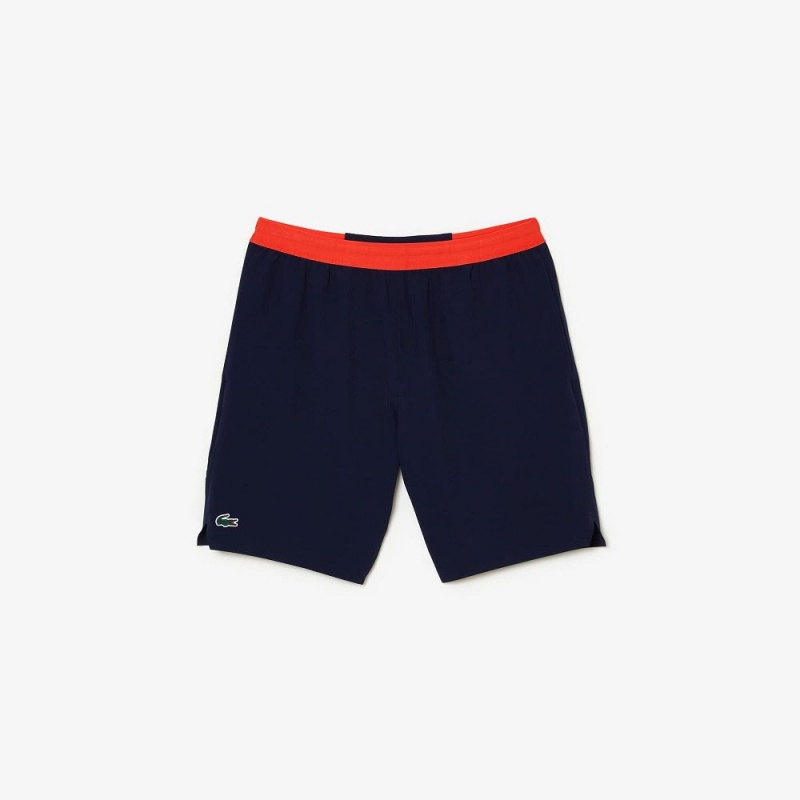 Men's Lacoste Lacoste Tennis x Novak Djokovic Shorts Navy Blue | WIJ792840