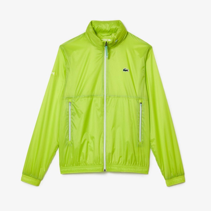 Men's Lacoste Lacoste Tennis x Novak Djokovic Zip-Up Jackets Yellow | PDM745613