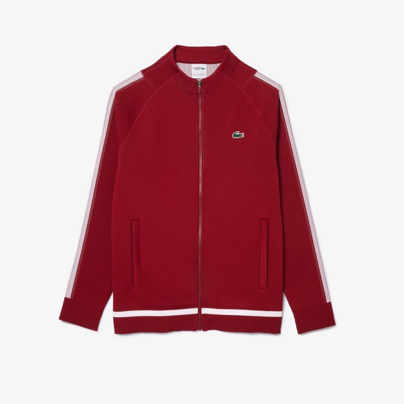 Men's Lacoste Lacoste Tennis x Novak Djokovic Zip-Up Jackets Bordeaux | UBI568203